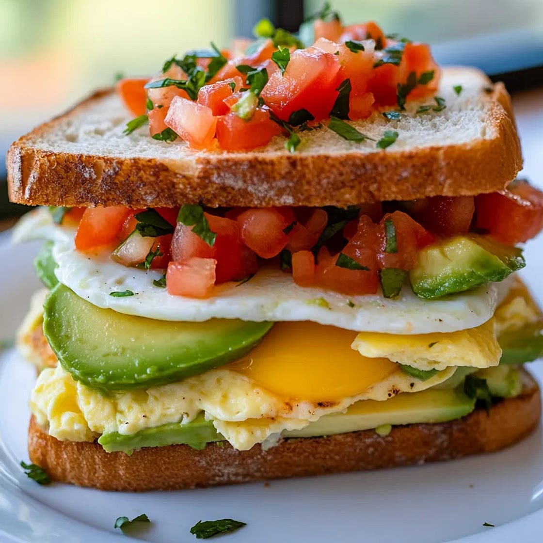 Quick Southwestern Avocado Breakfast Sandwich (Ready in 15 Minutes)