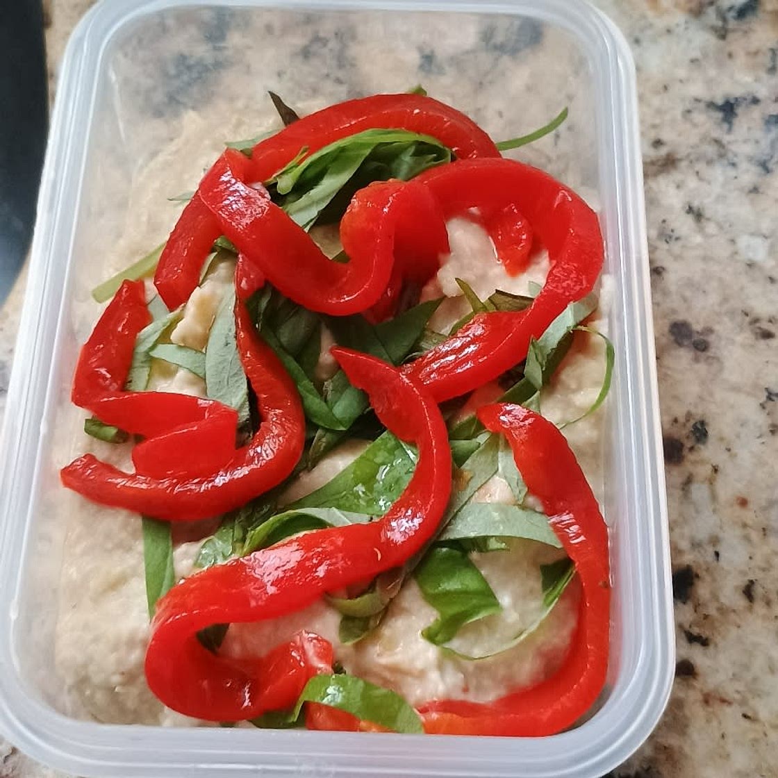 ARTICHOKE BEAN DIP WITH ROASTED RED PEPPERS