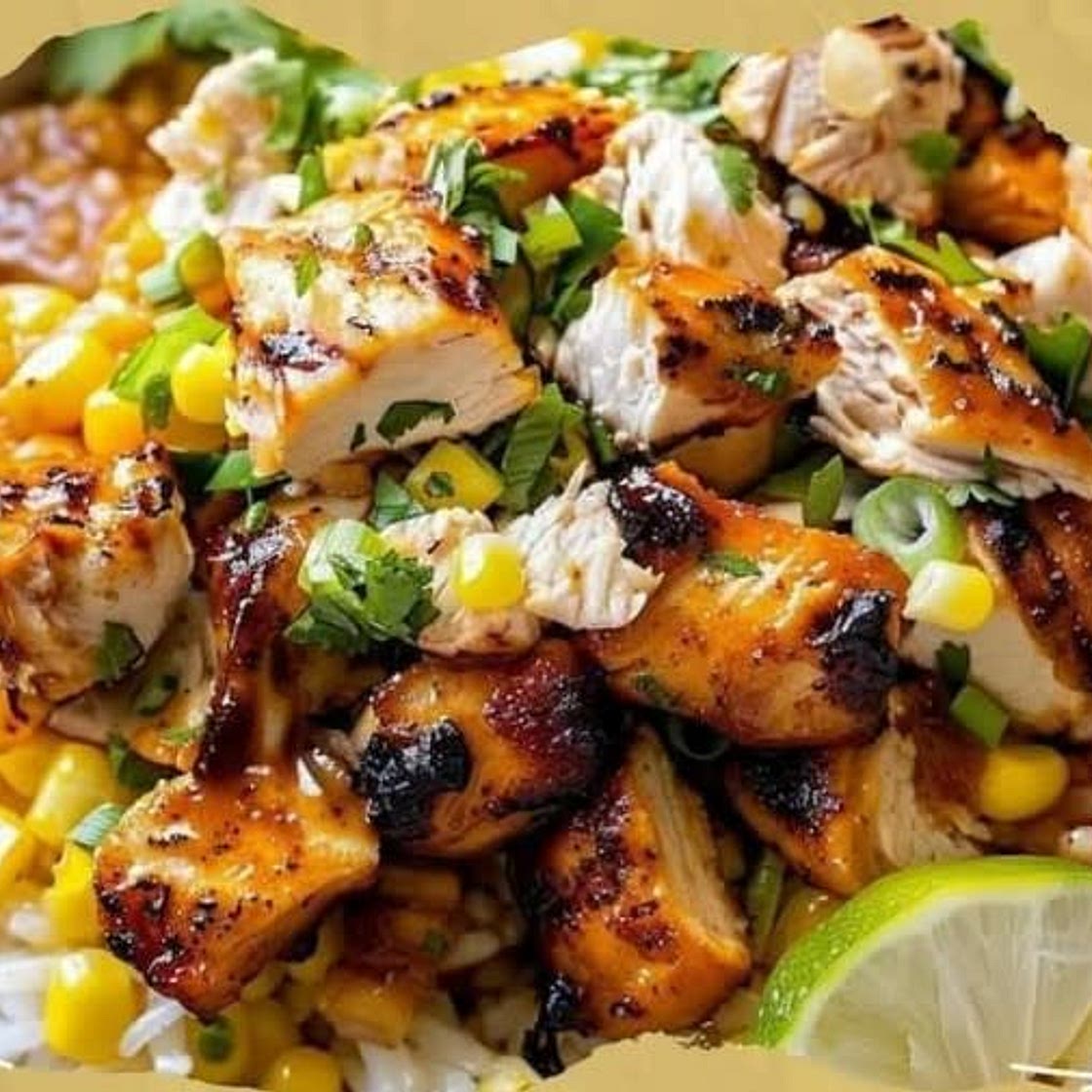 Street Corn Chicken Rice Bowl