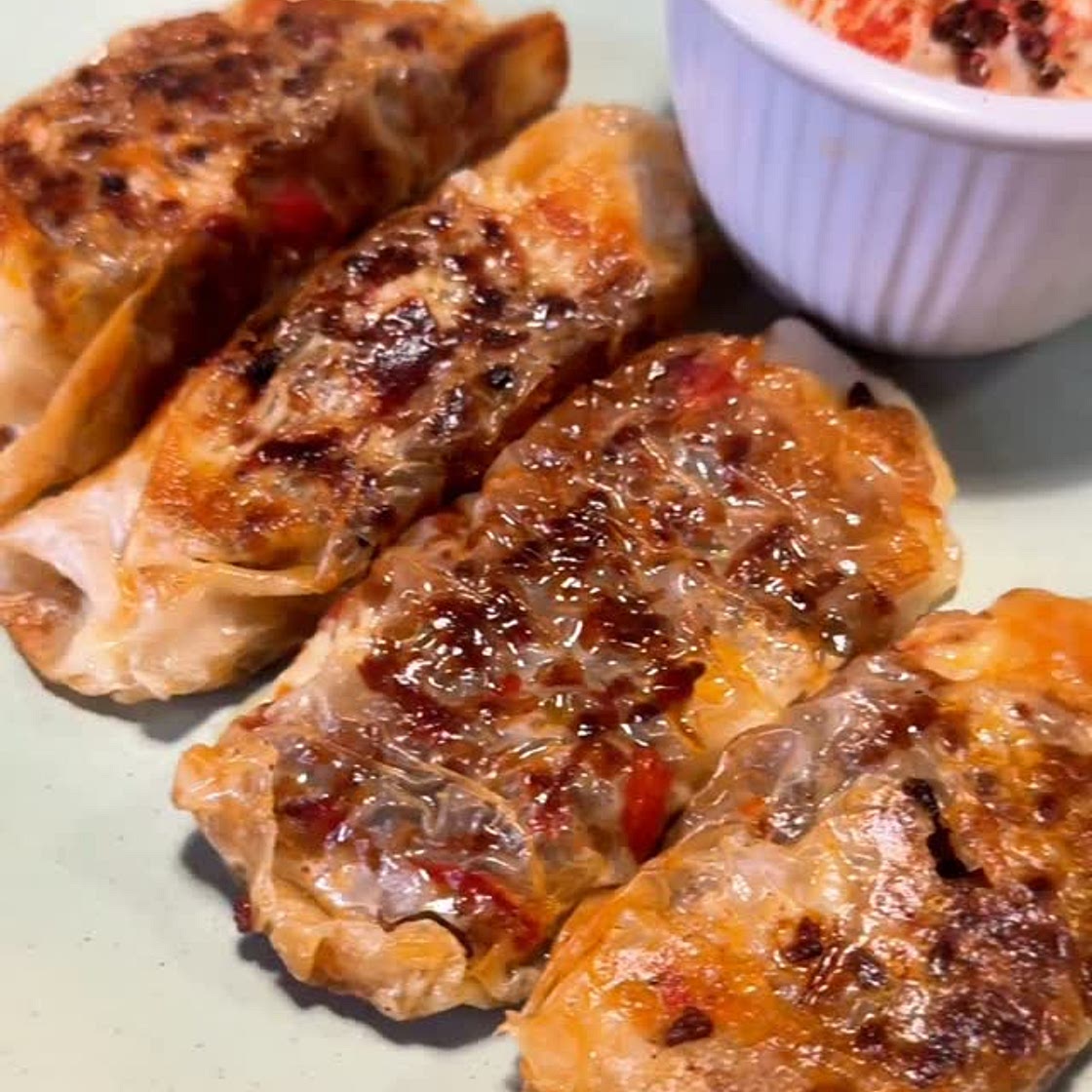 INVOLTINI DI PASTA FILLO RIPIENI DI CARNE 🥩