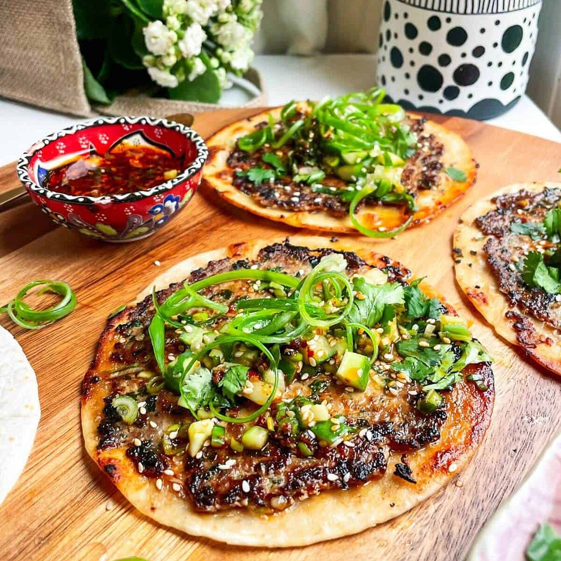 Speedy Smash Dumpling Tacos