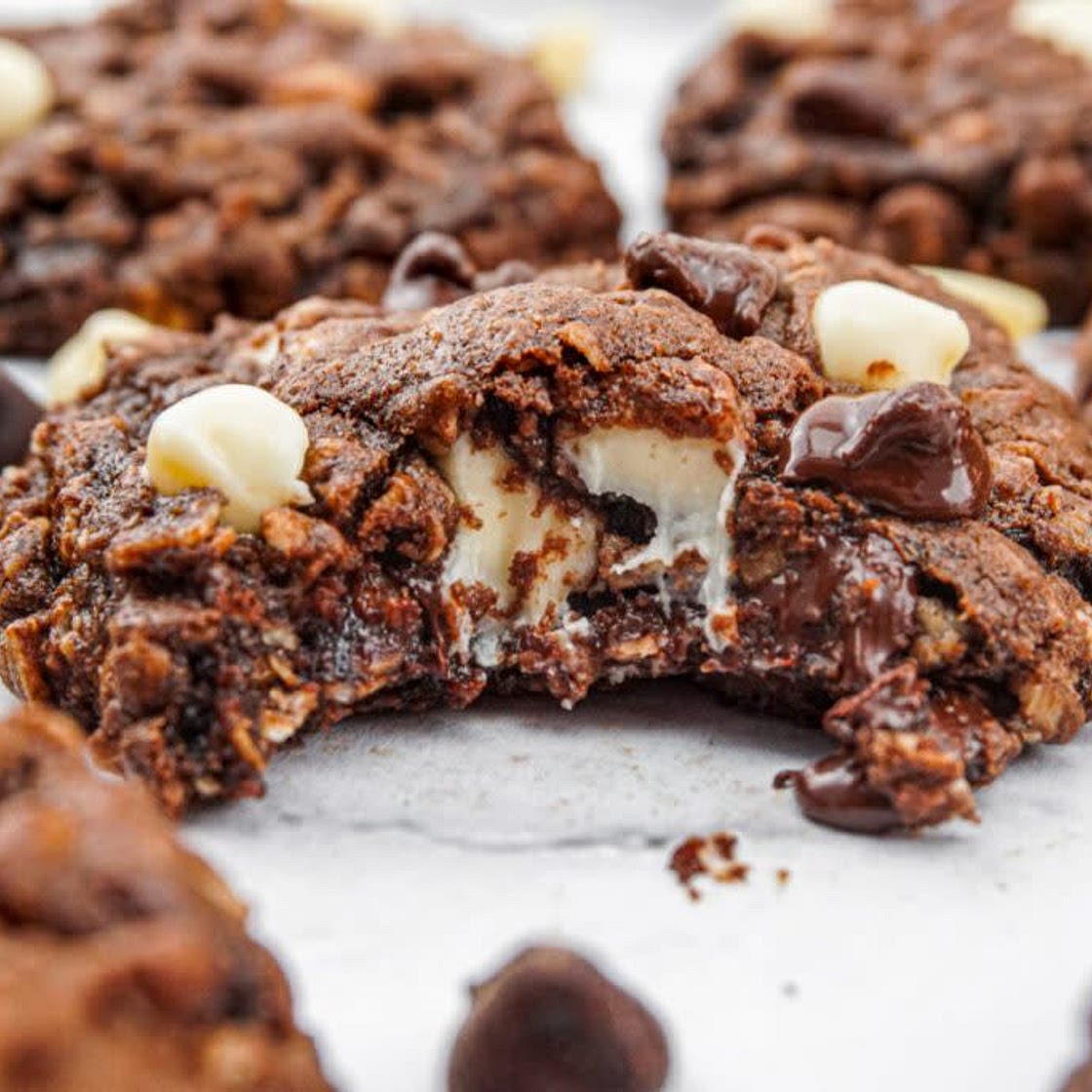 Triple Chocolate Oatmeal Cookies