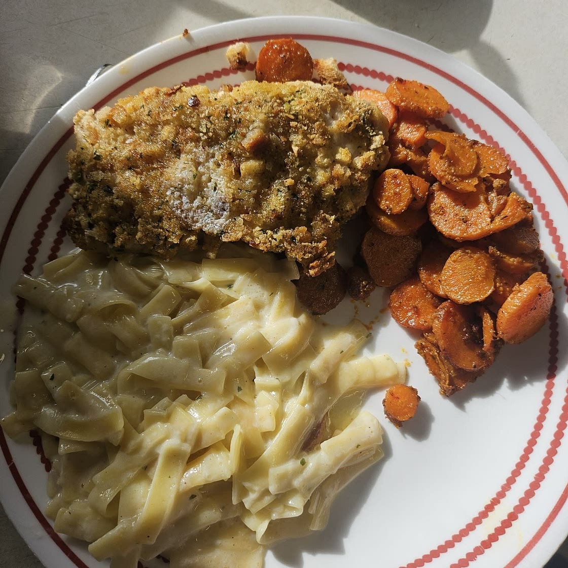 Stuffing Coated Pork Chops
