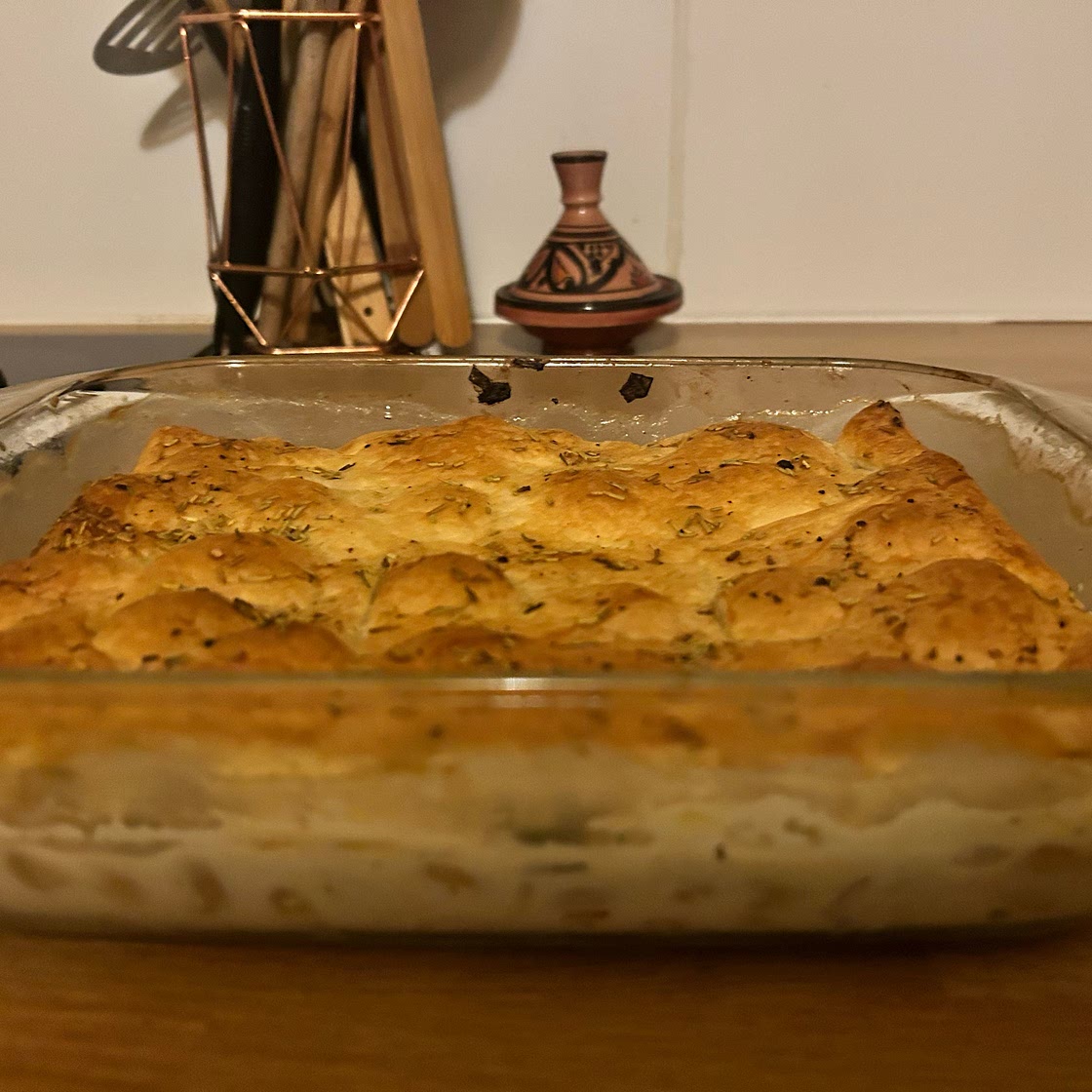 One Dish Sausage & Leek Pie