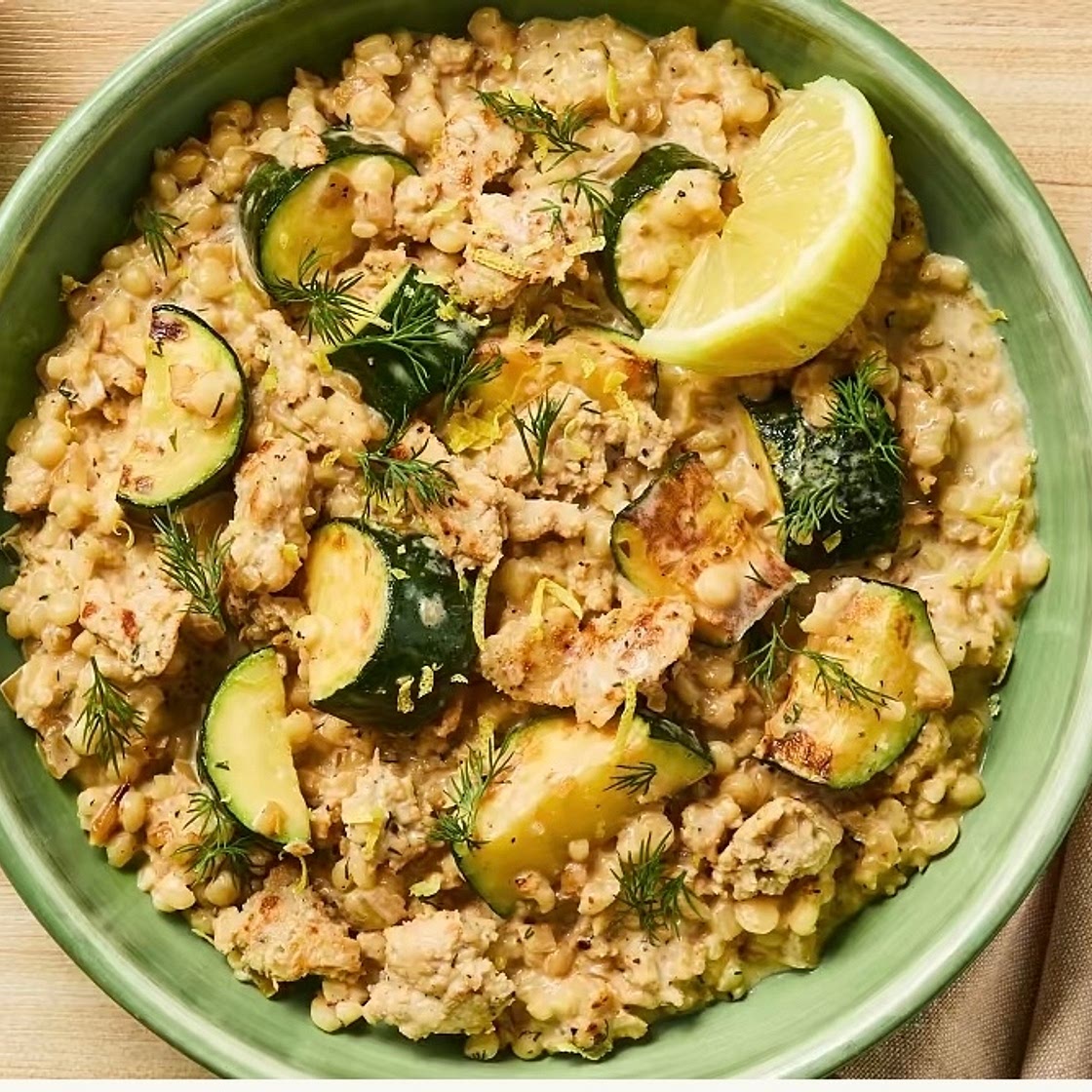 Couscous Spicy sausage and lemon dill