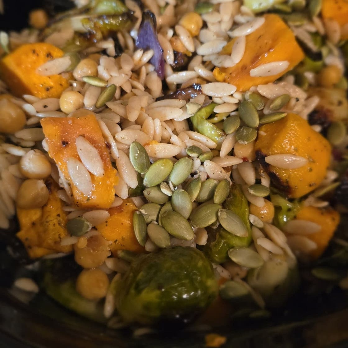 Vegan Roasted Veggie Orzo Salad