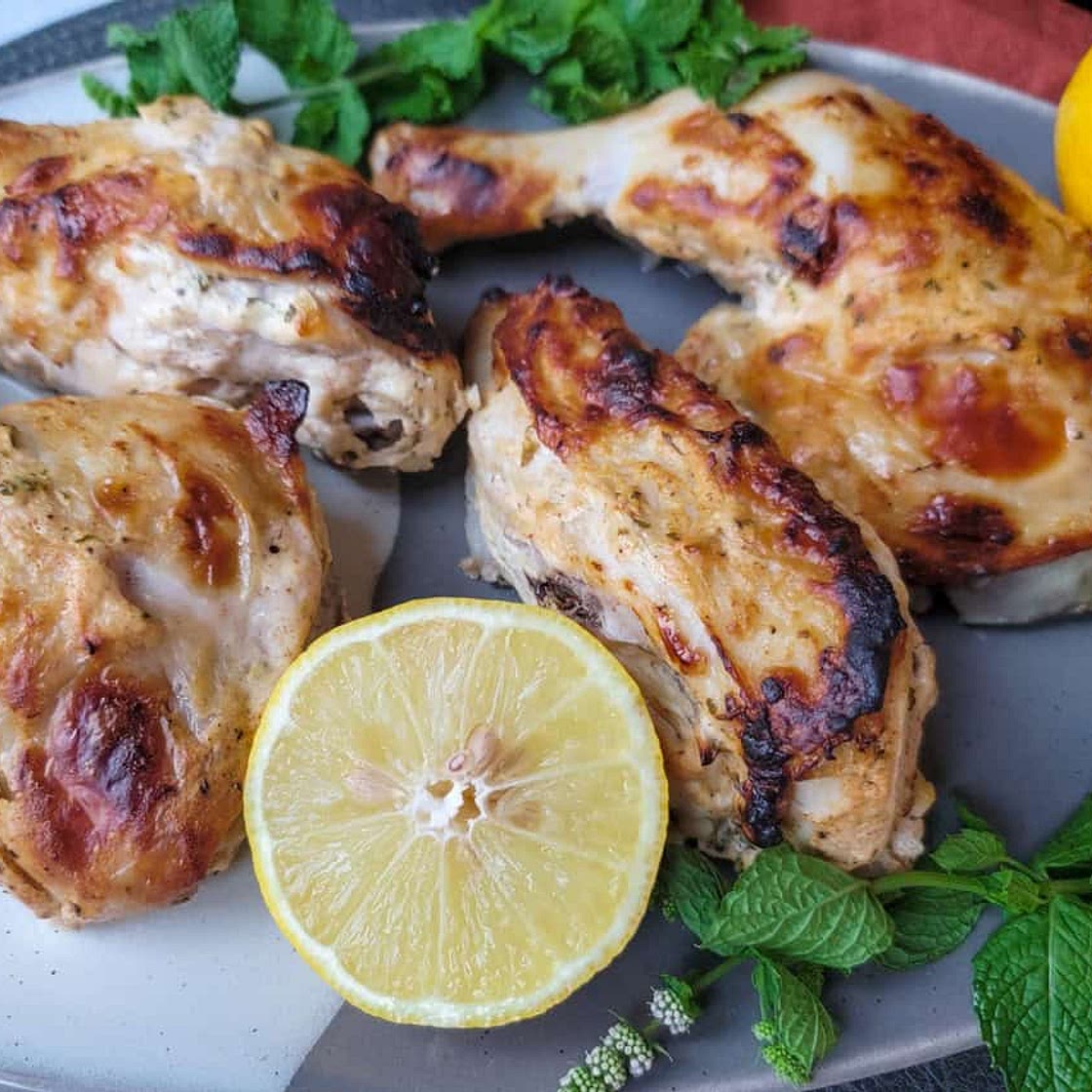 Lemon Garlic Greek Yogurt Marinated Chicken