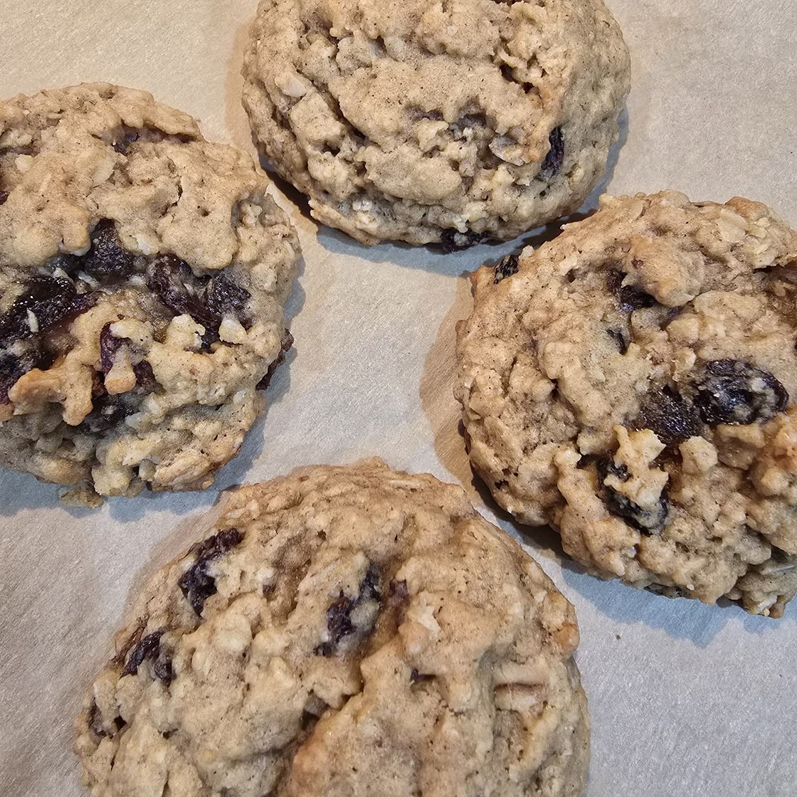 Soft and Chewy Oatmeal Raisin Cookies