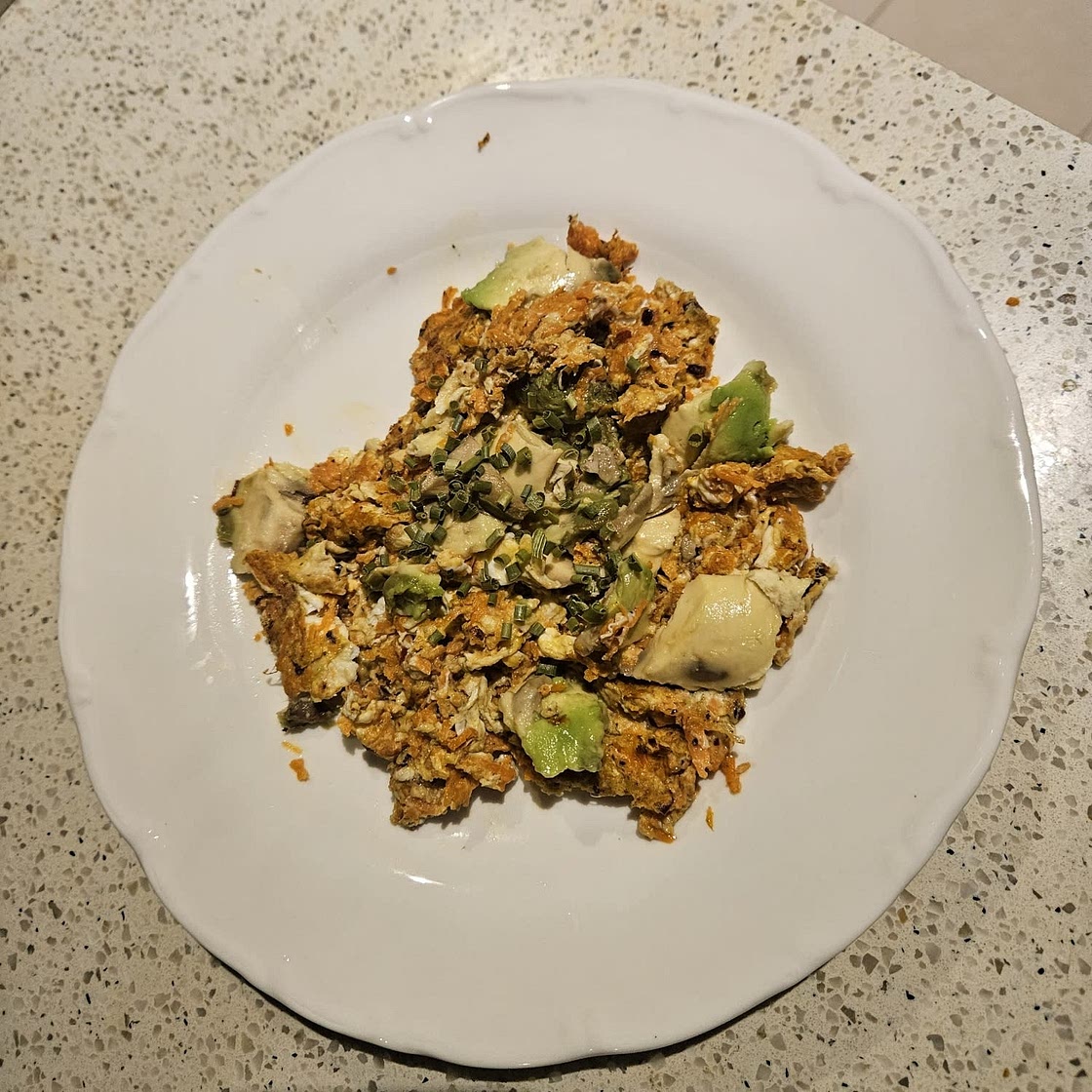 Avocado and Carrot Egg Skillet