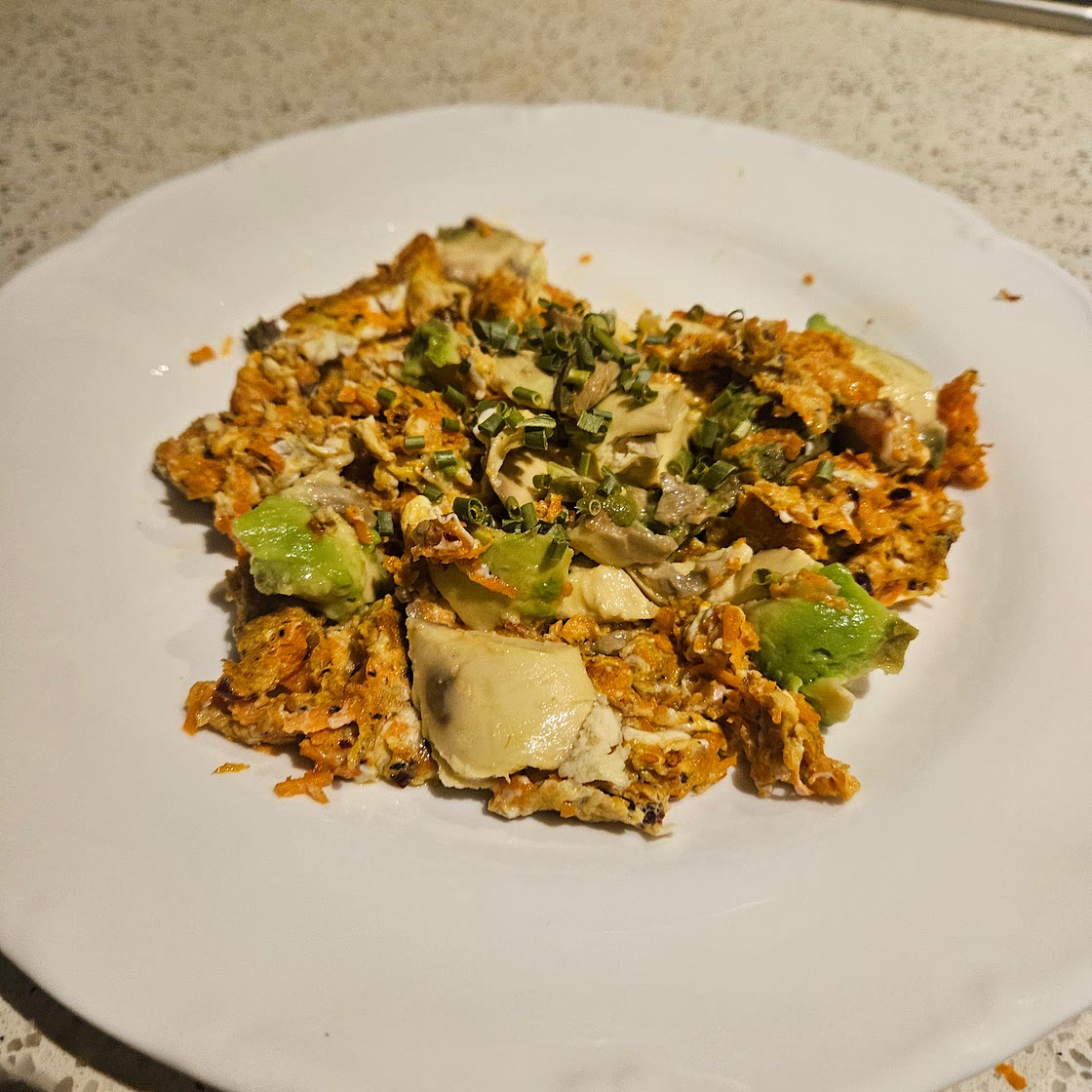 Avocado and Carrot Egg Skillet