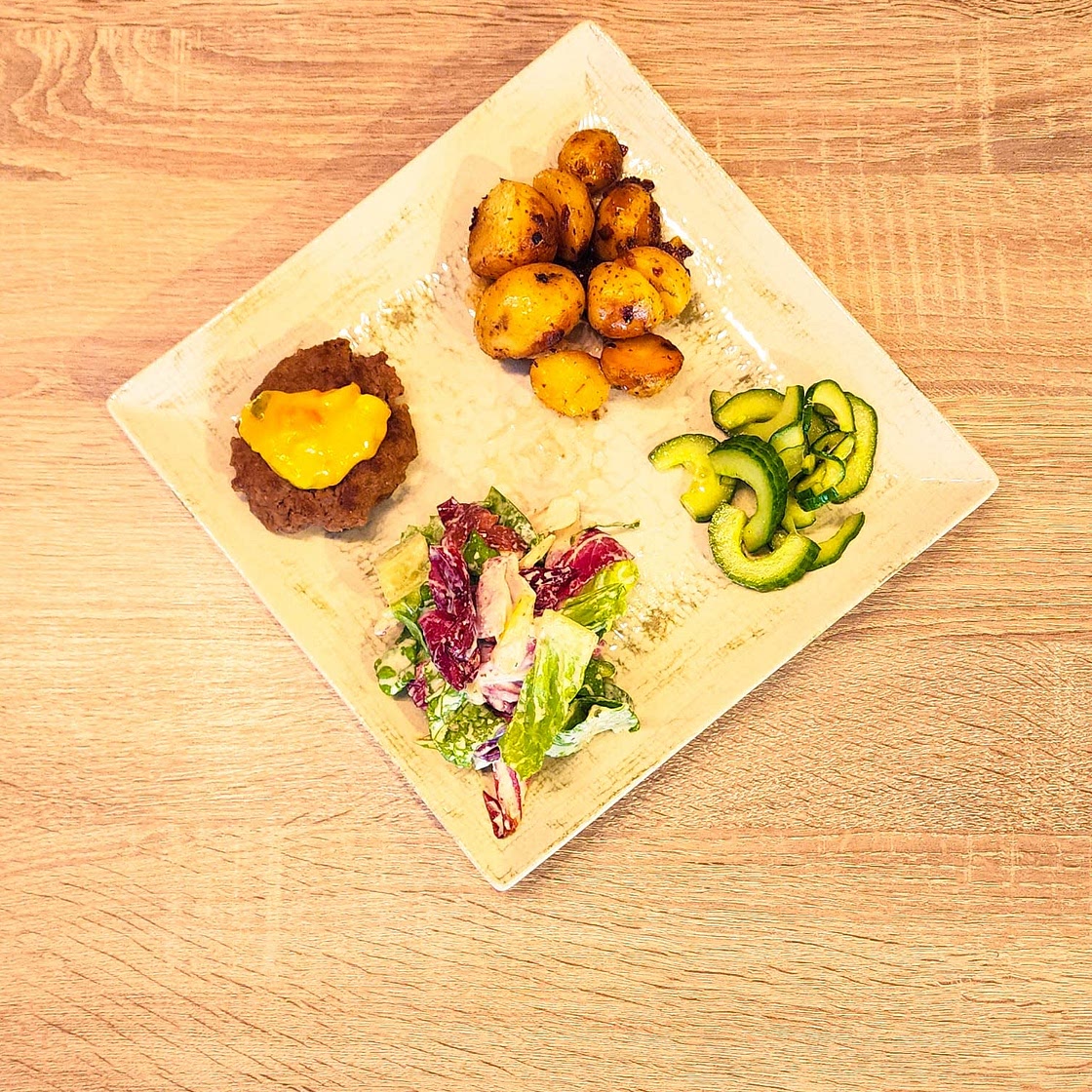 Burger de bœuf au piccallilli