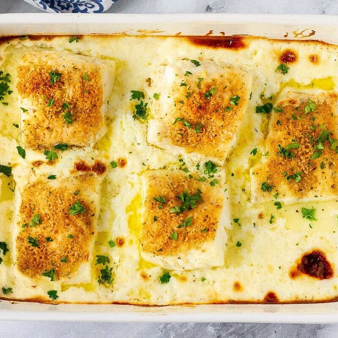 Baked Cod in Cream Sauce
