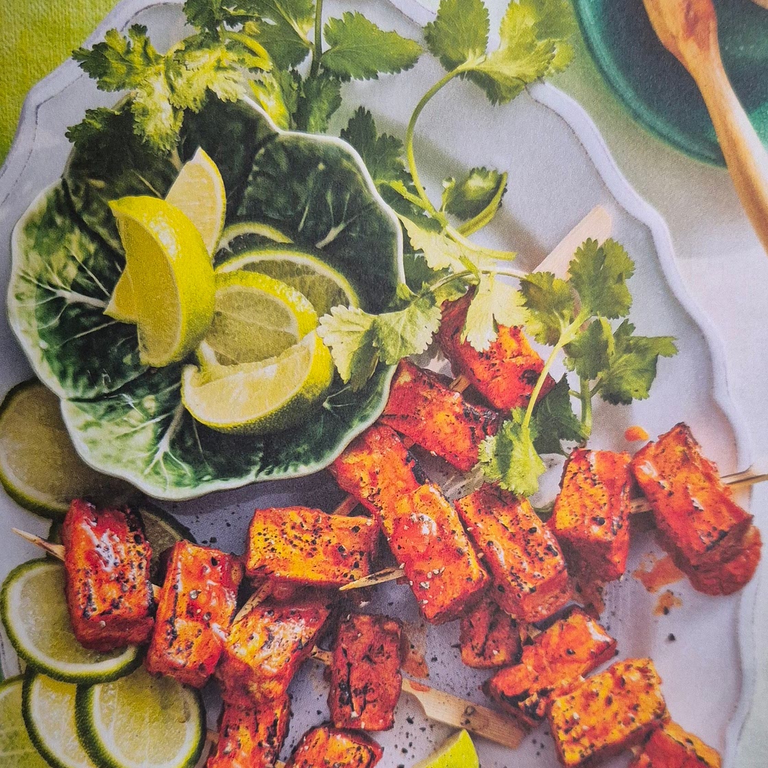Tandoori Tofu Kebabs with Mango and Lime Glaze