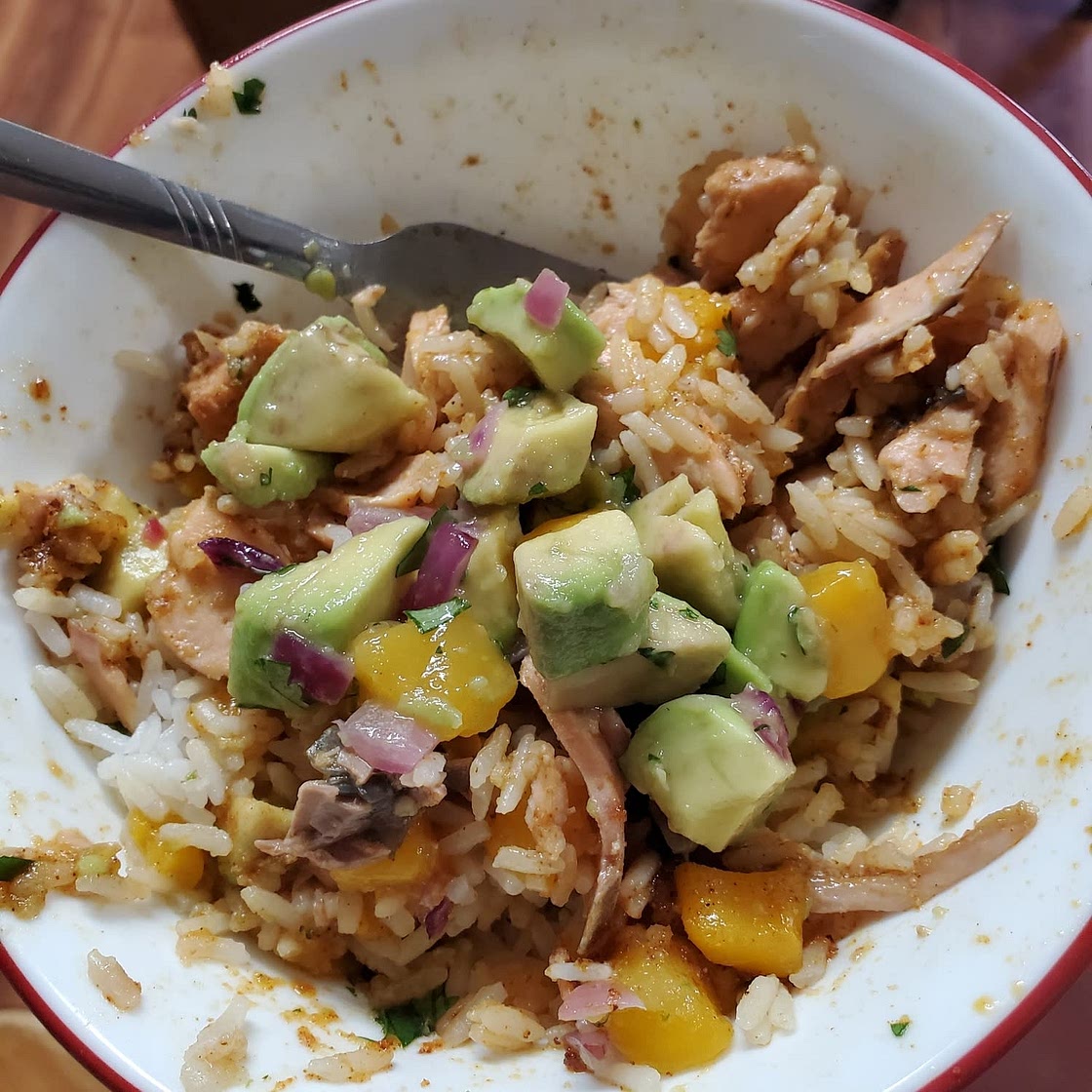 BBQ Salmon Bowls with Mango Avocado Salsa