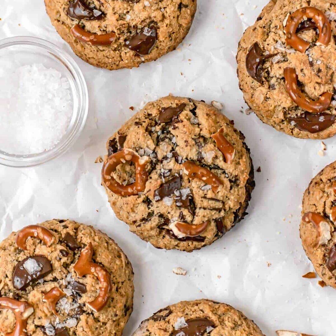 Healthy Salted Cowboy Cookies