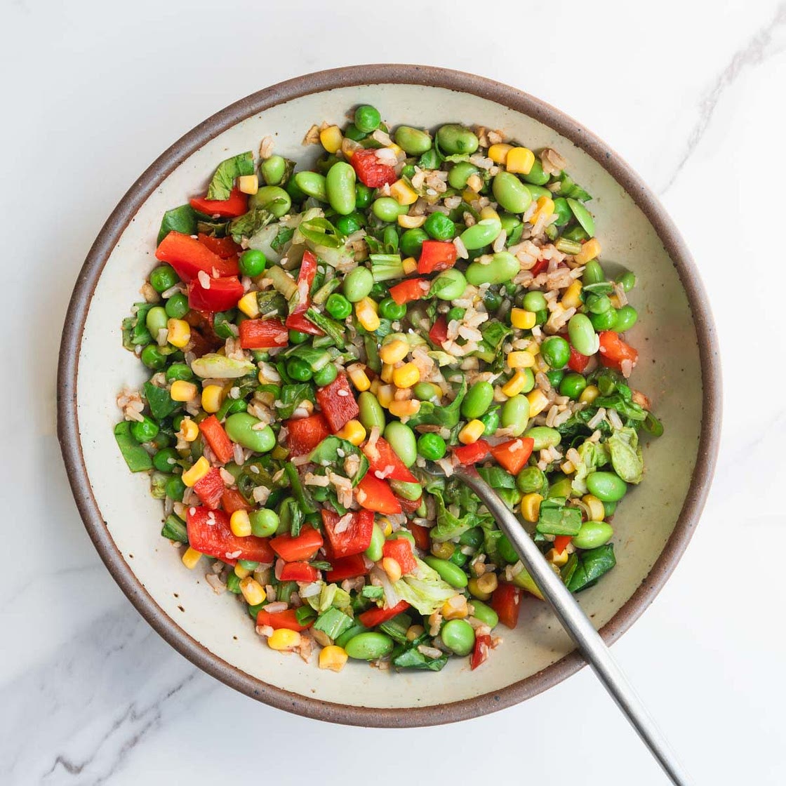 Steamed Rice & Vegetable Bowl