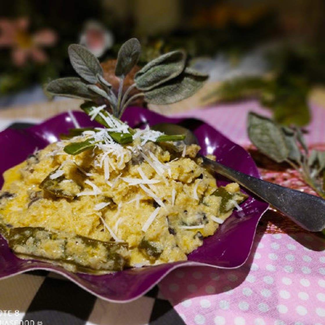 Keto-Risotto de Coliflor, Verduras y Queso de Oveja al Ras el Hanout