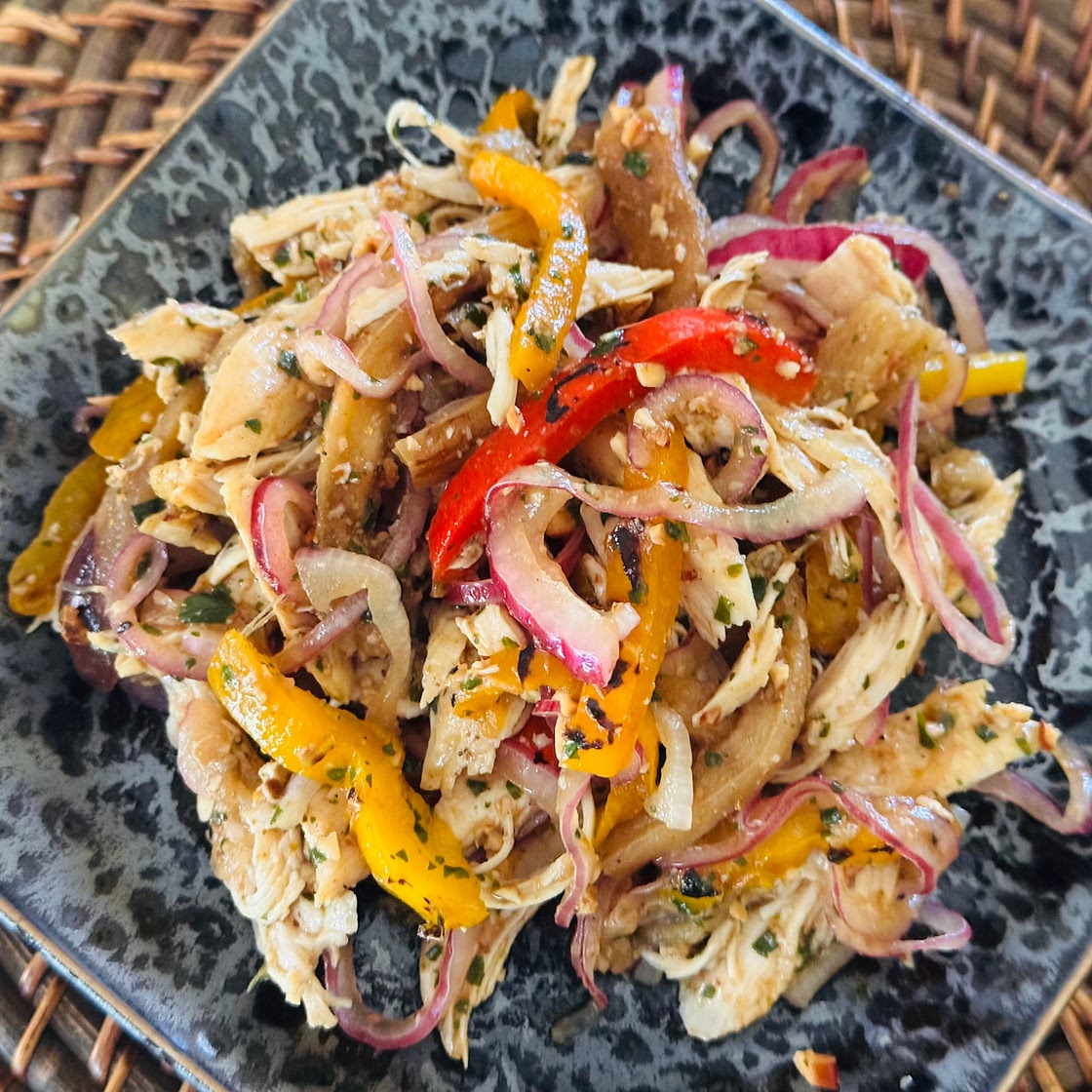 Atsesili | Georgian Torn Salad with Chicken Breast and Vegetables