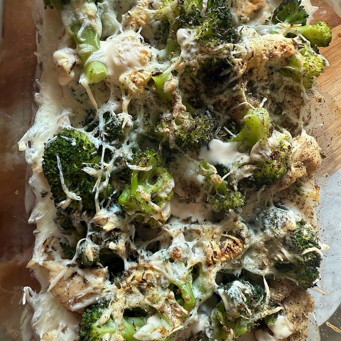 Chicken Alfredo Broccoli Casserole(After 3rd Week)