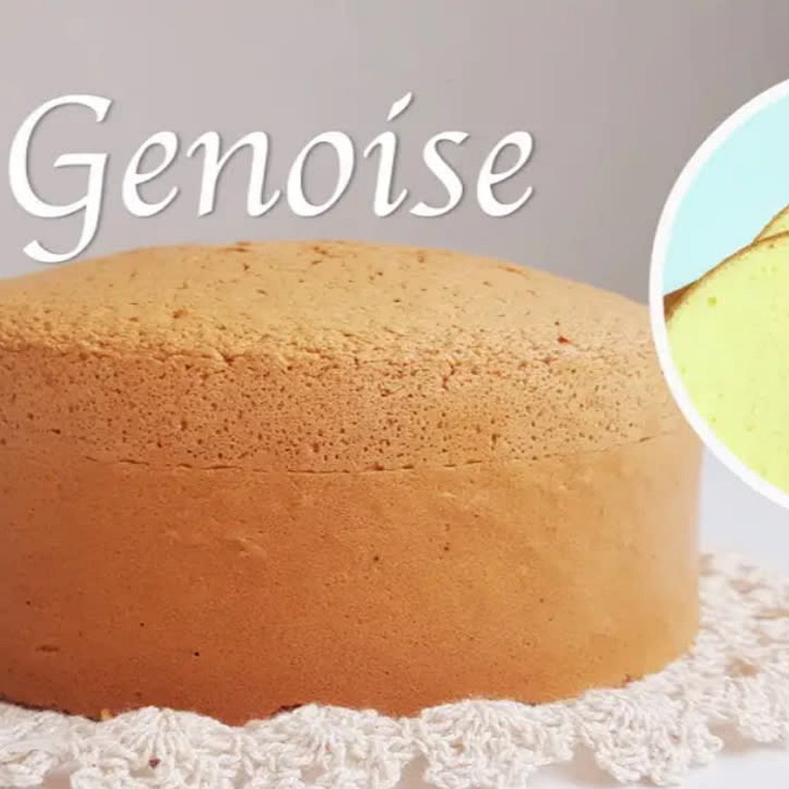Genoise Vanilla Sponge Cake (Egg White Meringue Method)