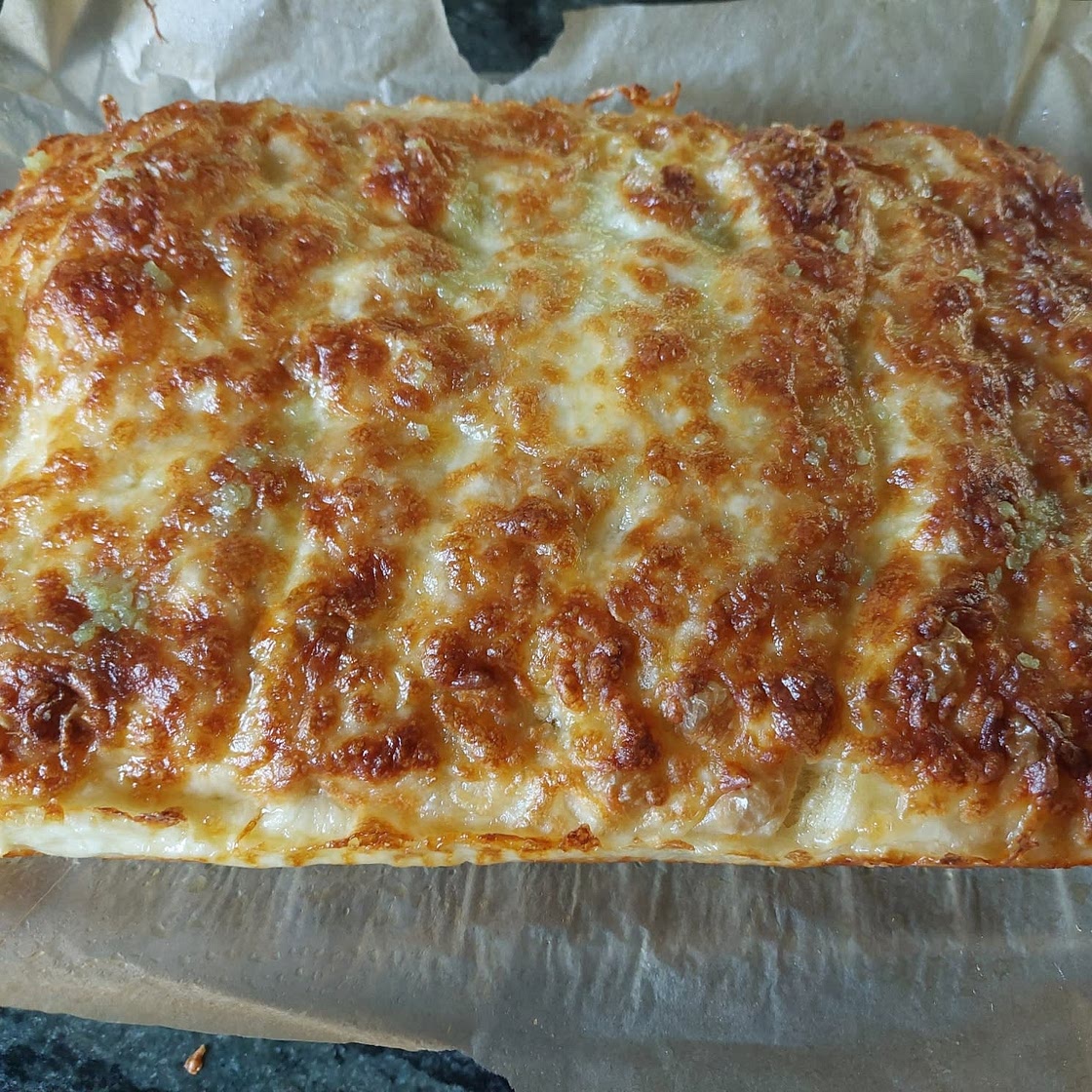 Garlic Butter + Cheese Stuffed Focaccia
