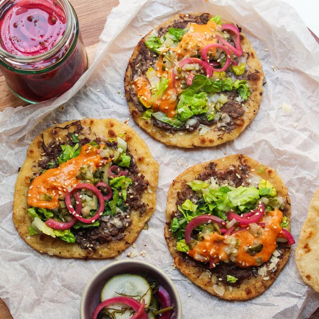 Smash tortillas (quick meal)