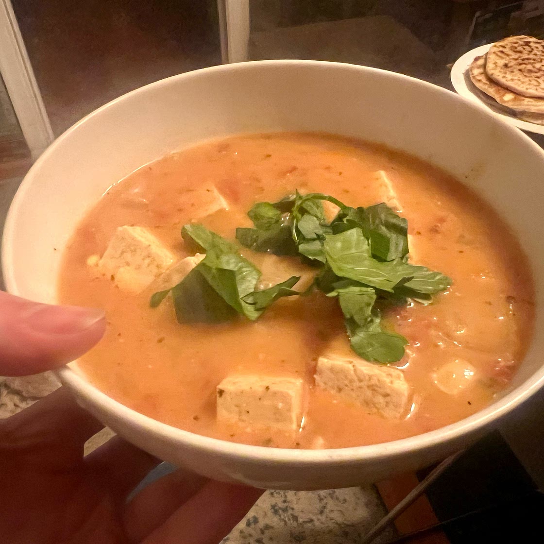 Tofu in Creamy Black Pepper Tomato Sauce ( Dum Tofu Paneer Kali Mirch)