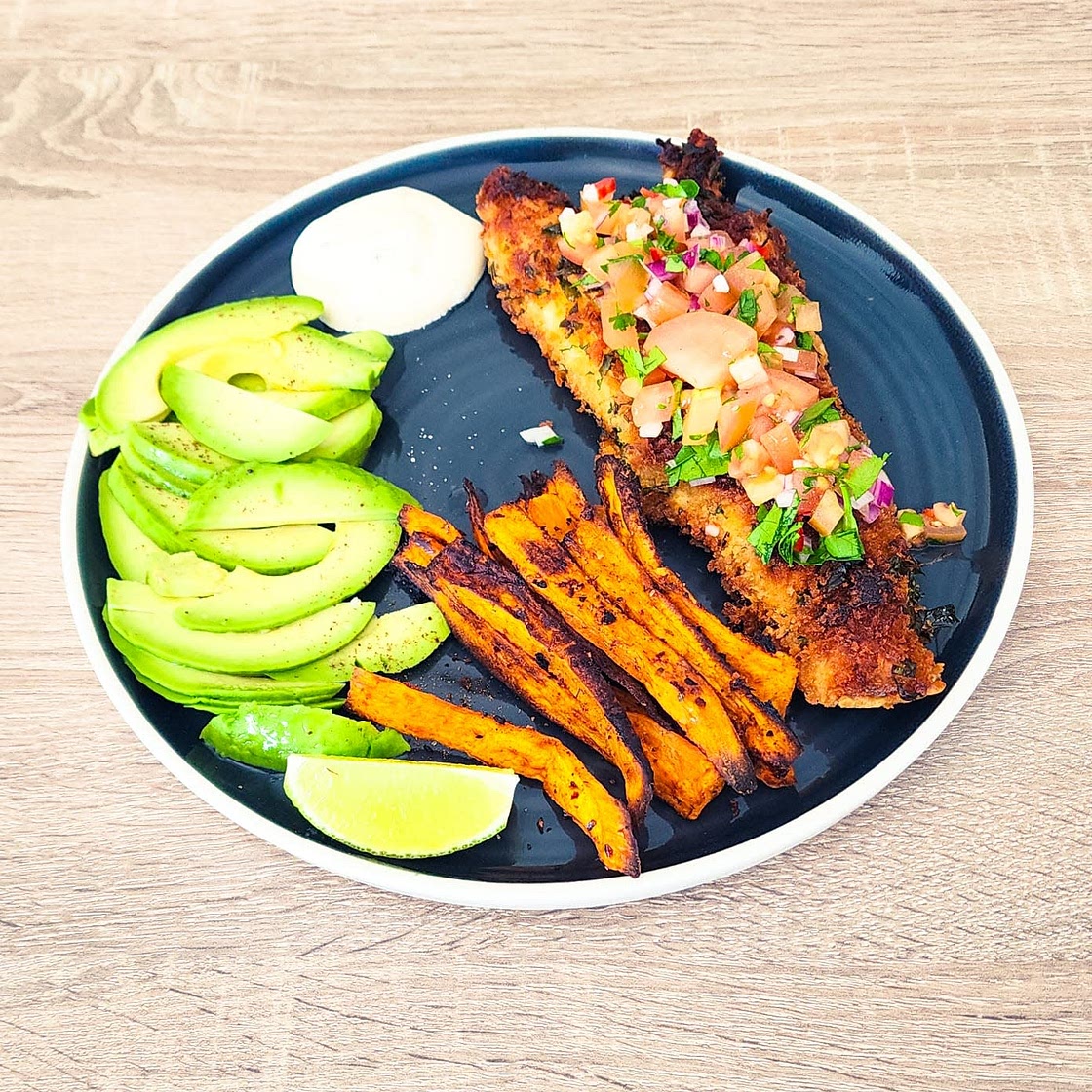 Filet de bar croustillant et avocat