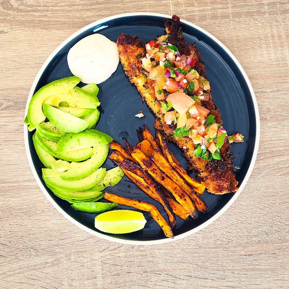 Filet de bar croustillant et avocat