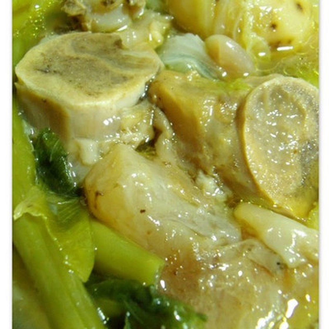 Beef Tendon Soup with vegetables / Nilaga / Bone Broth