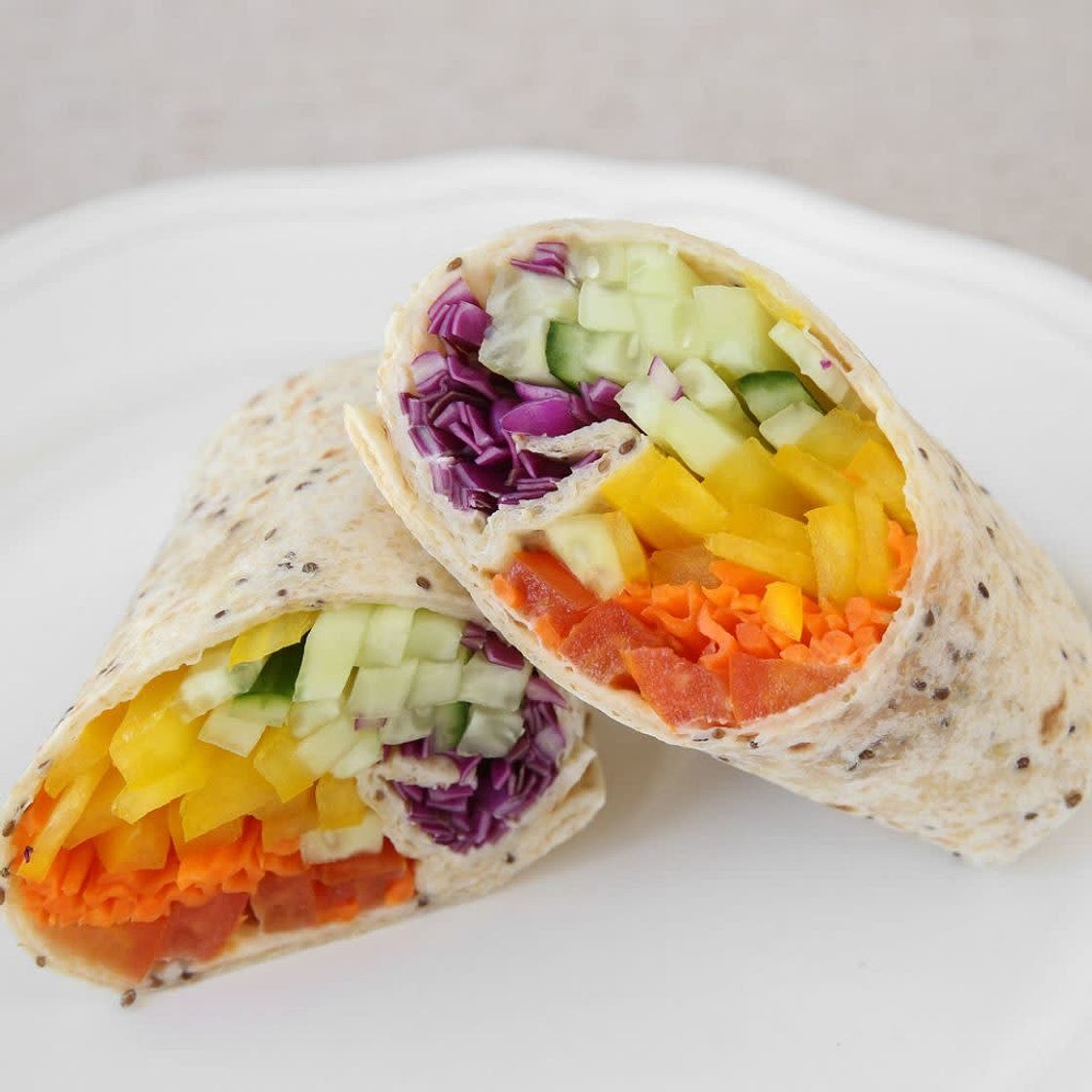 Rainbow wrap with meat