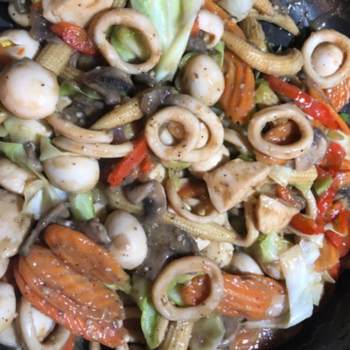 Chopsuey (Vegetables with Squids)