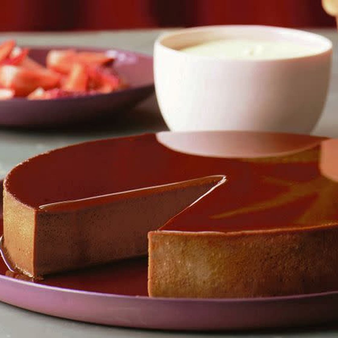 Chocolate and cinnamon flan