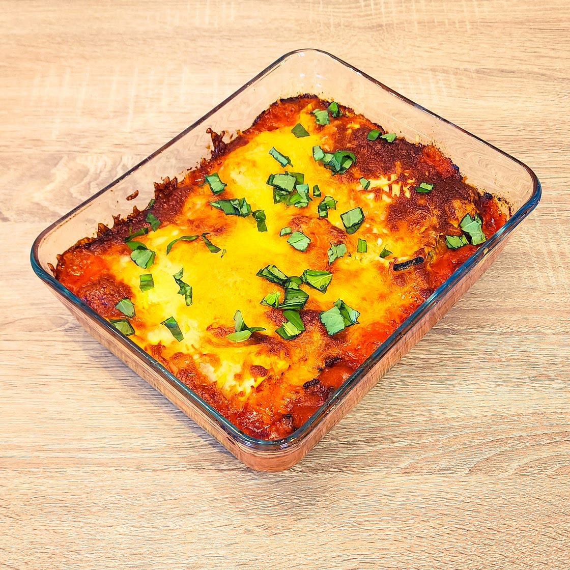 Lasagne aux légumes et basilic frais