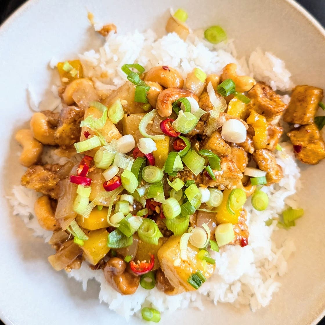 Pineapple Cashew Tofu Stir-Fry