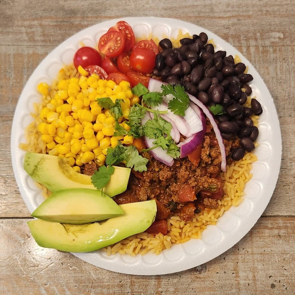 Spicy beef taco bowl