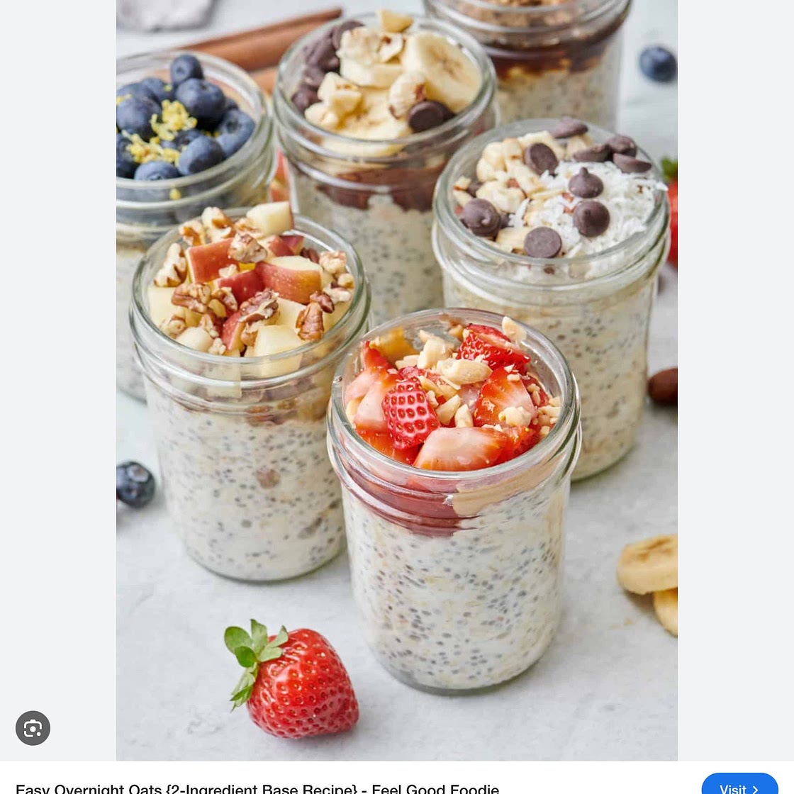 Overnight oats with Greek yogurt