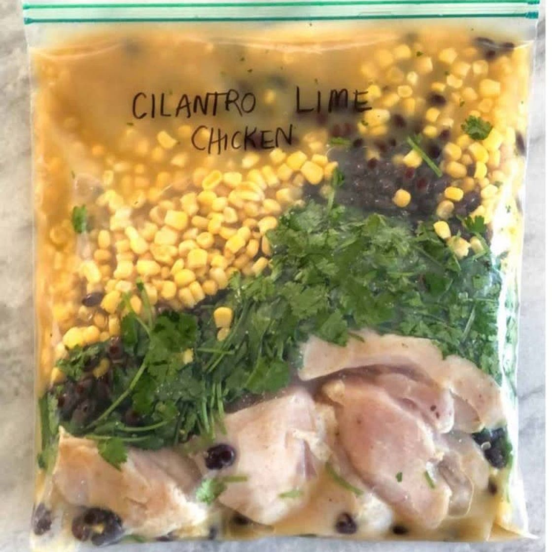 CILANTRO LIME CHICKEN - Freezer Meal