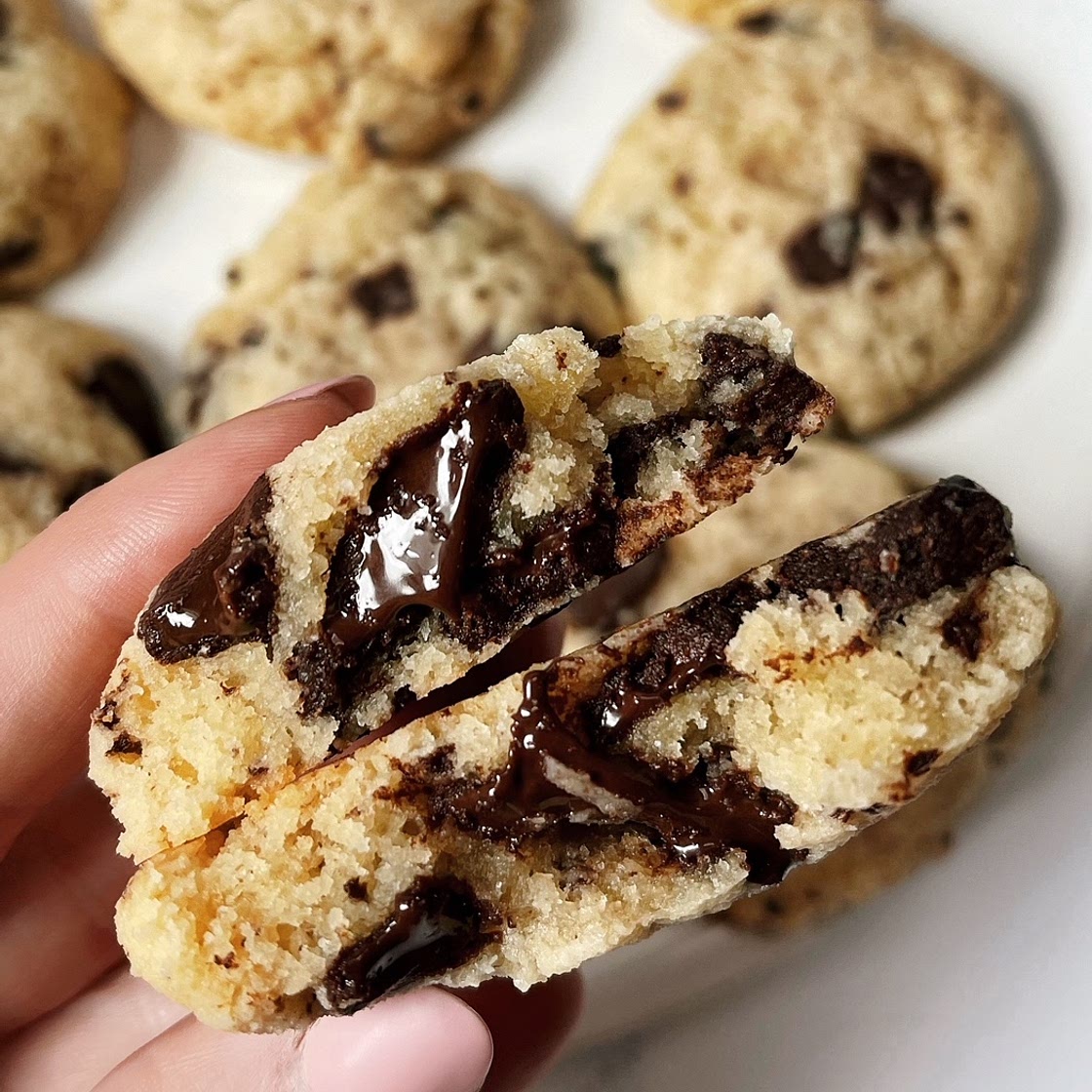 Vegan Keto Chocolate Chip Cookies ~ FREE OF grain, gluten, or dairy and low in sugar