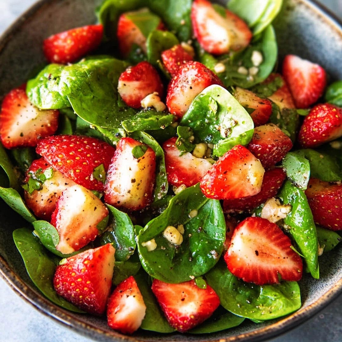 Fresh Spinach and Strawberry Salad