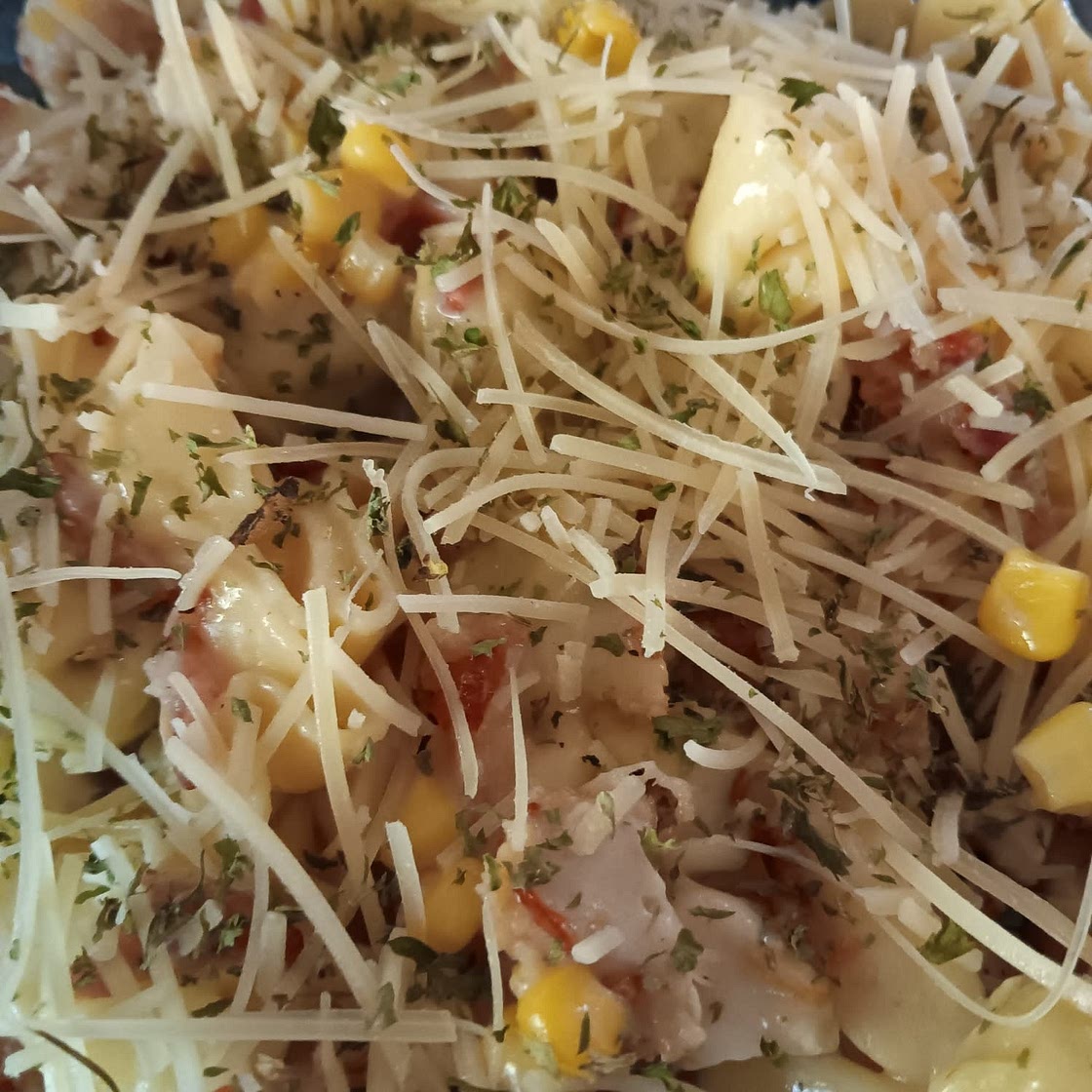 Creamy Chicken and Corn Pasta with Bacon