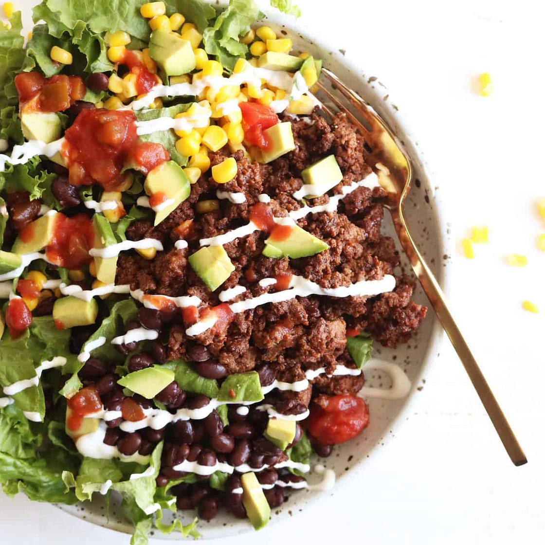 Loaded Low Carb Taco Salad