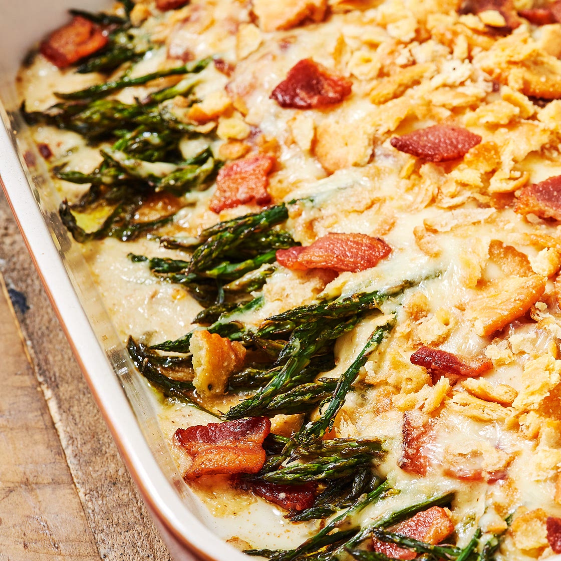 Cheesy Bacon-Asparagus Casserole
