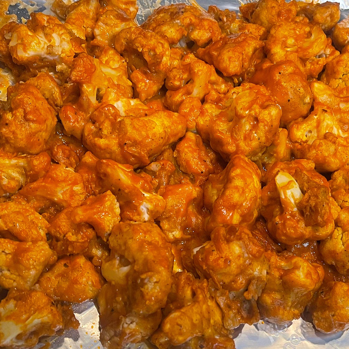 Baked Buffalo Cauliflower wings