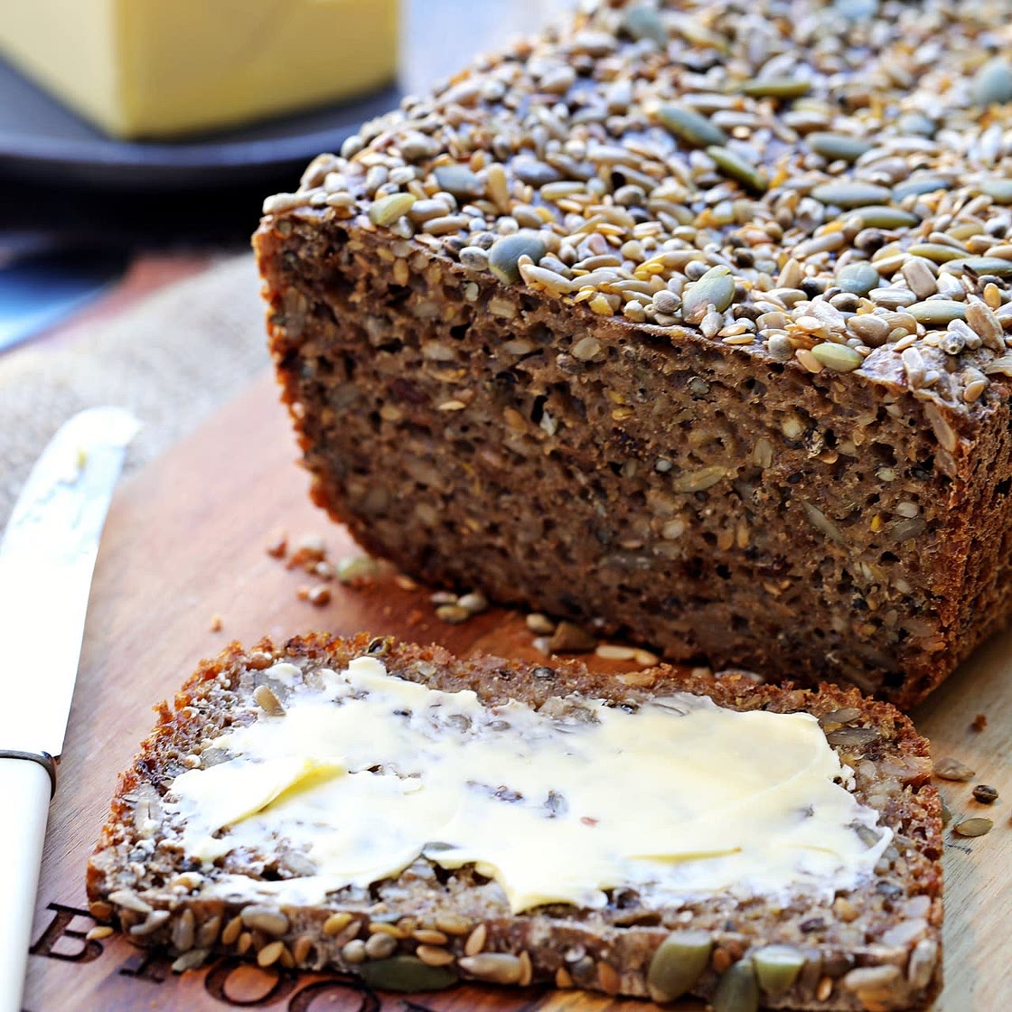 Easy Slow Cooker Danish Sourdough Rye Bread (Rugbrød)