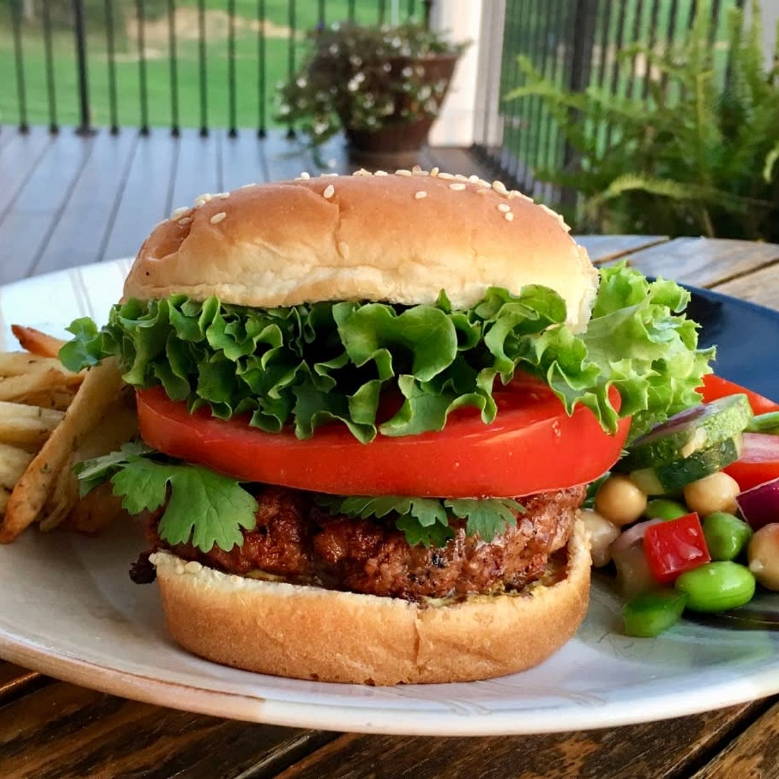 Ground Chuck and Chorizo Burgers with Chipotle Mayonnaise