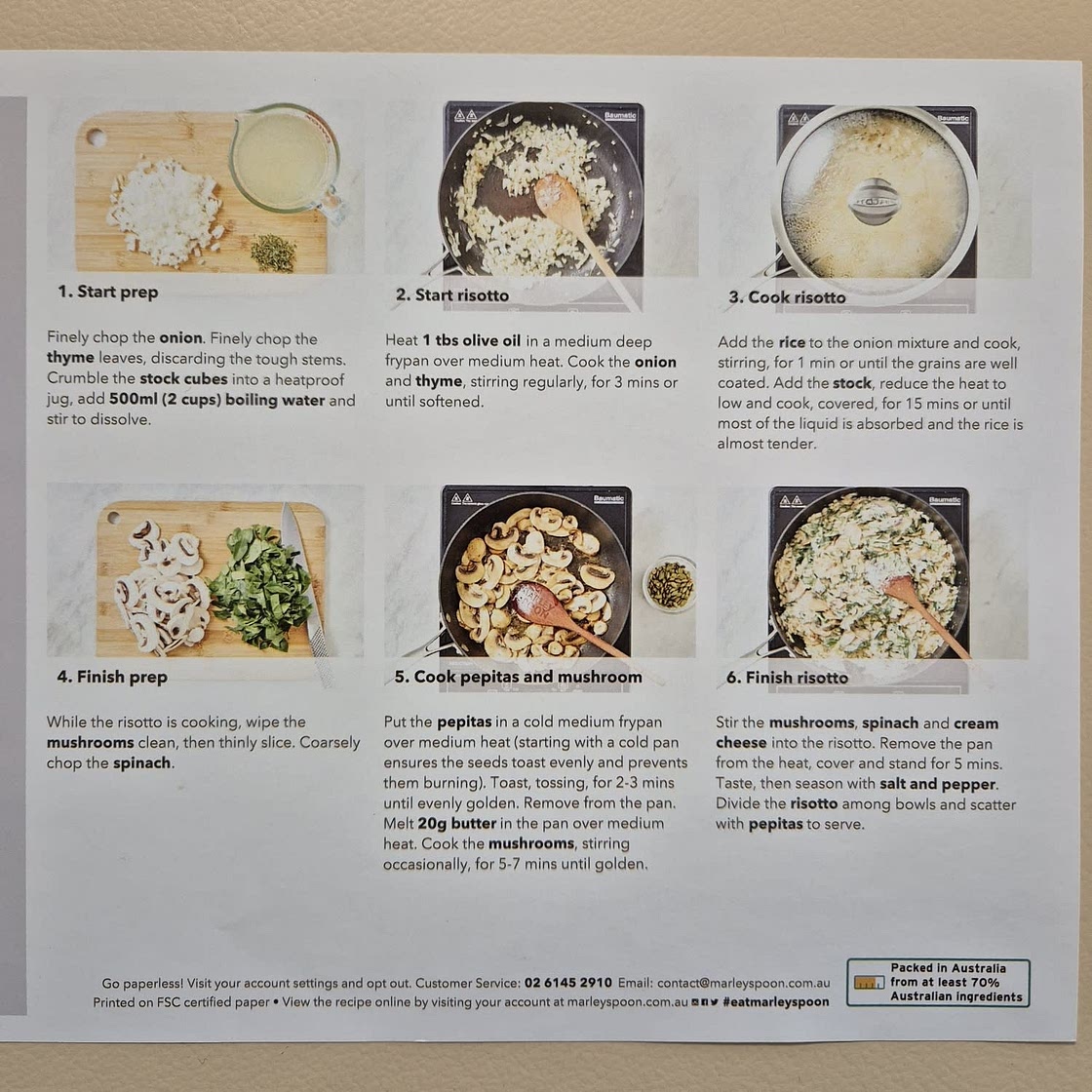 Creamy Mushroom & Spinach Risotto