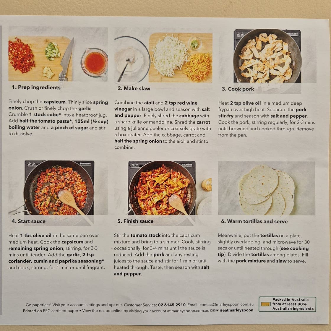 Smoky Pork & Capsicum Tacos