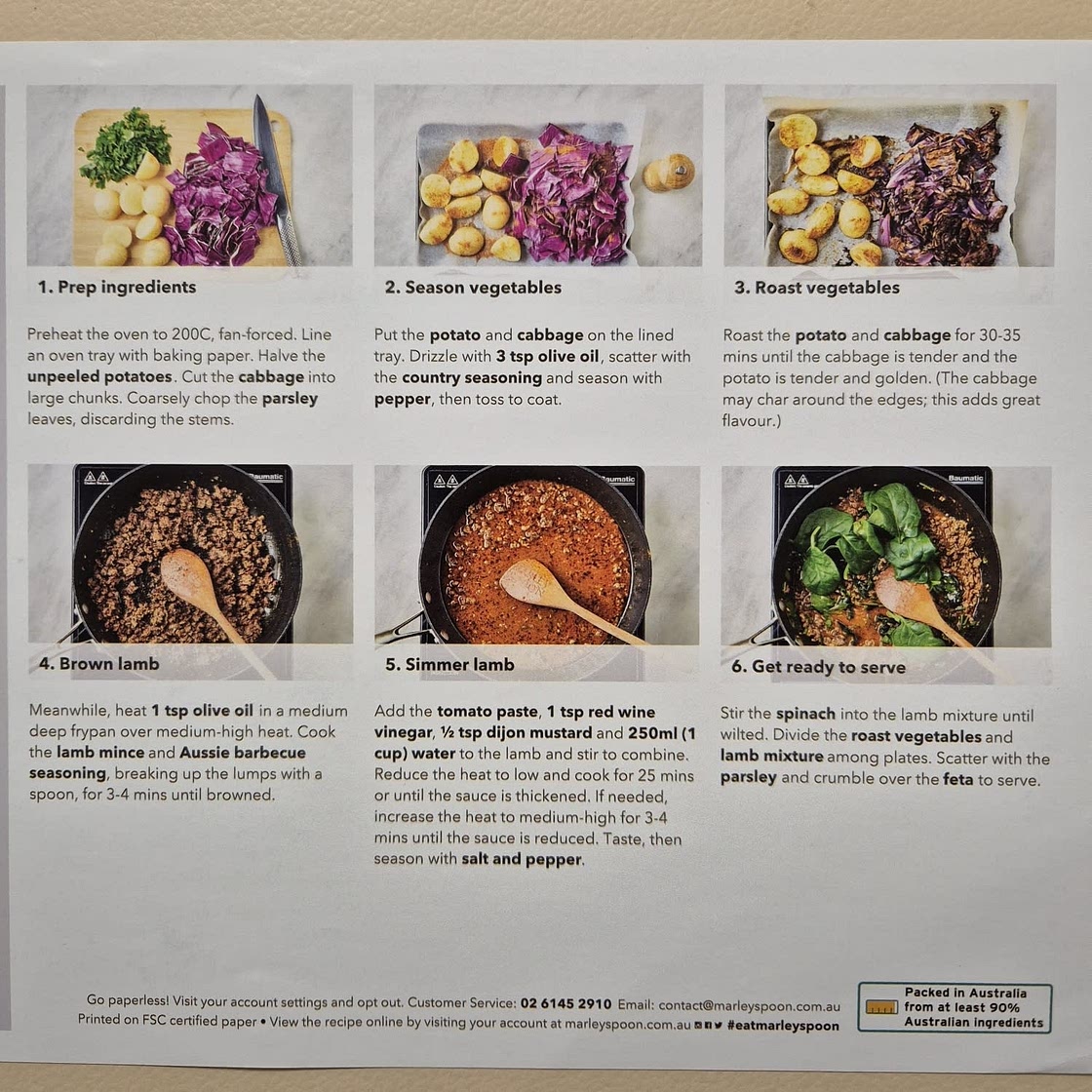 Lamb, Roast Potatoes & Cabbage