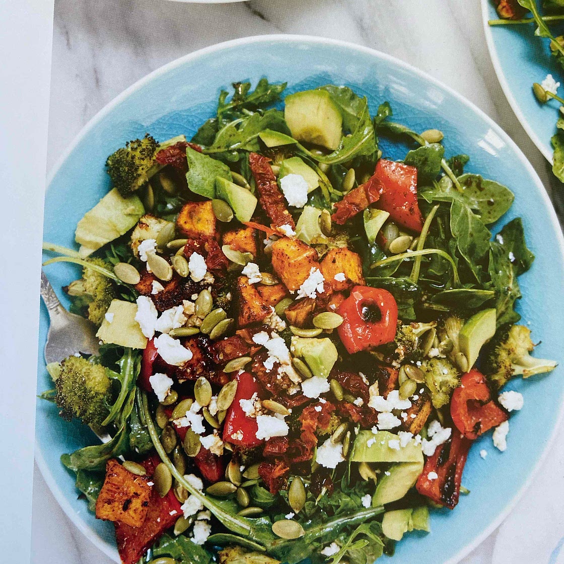 Southwestern roasted veggie salad w/ chipotle-balsamic dressing